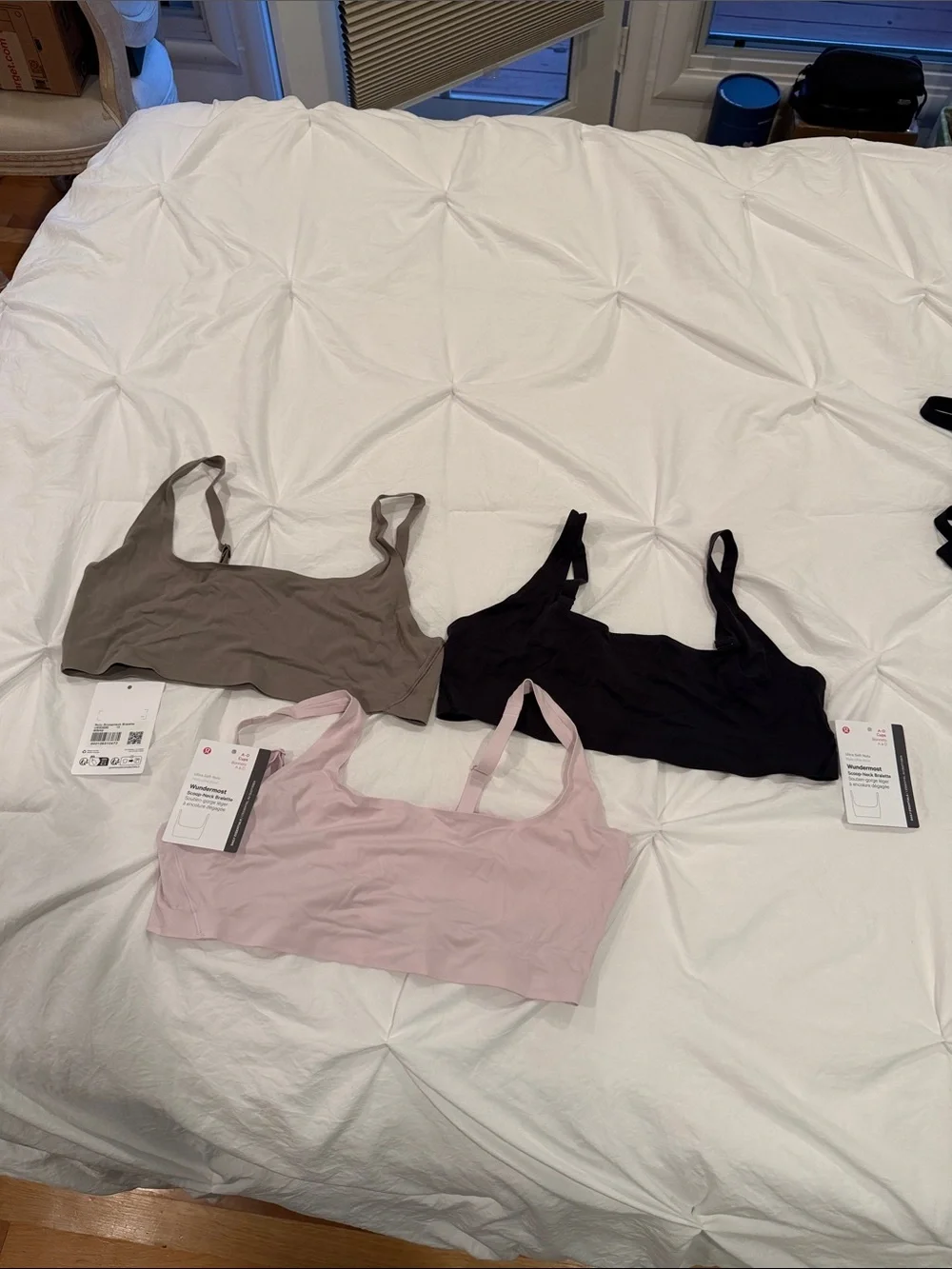 Lululemon Wundermost Scoop Neck Bralette 3 pack size 10